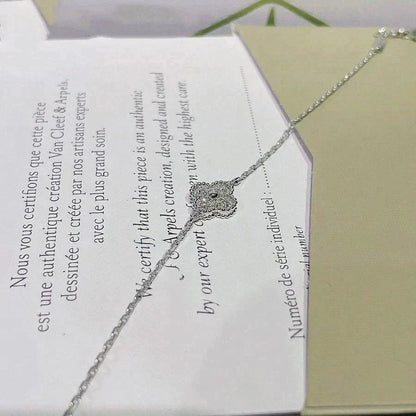 [CiCi]CLOVER  SINGLE FLOWER BRACELET SILVER