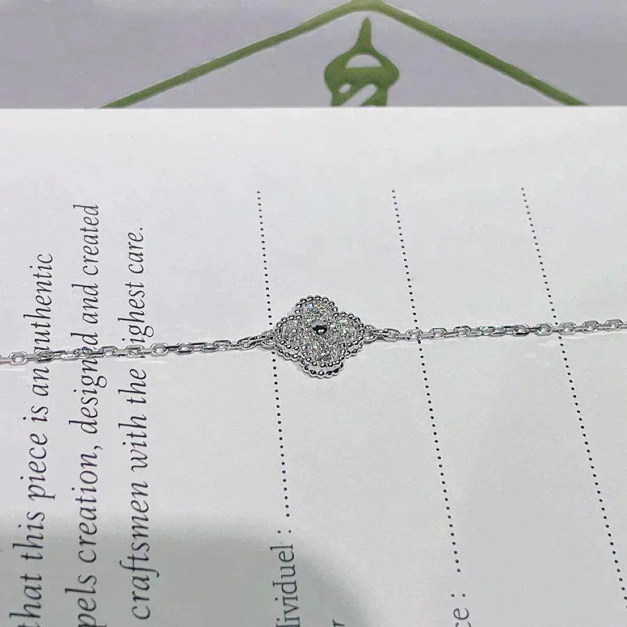 [CiCi]CLOVER  SINGLE FLOWER BRACELET SILVER
