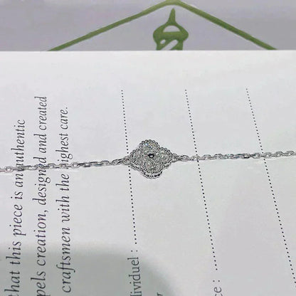 [CiCi]CLOVER  SINGLE FLOWER BRACELET SILVER