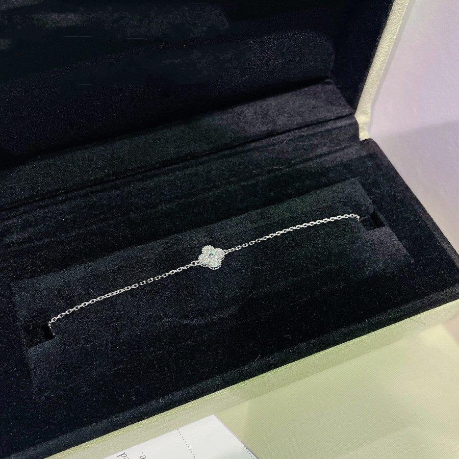 [CiCi]CLOVER  SINGLE FLOWER BRACELET SILVER