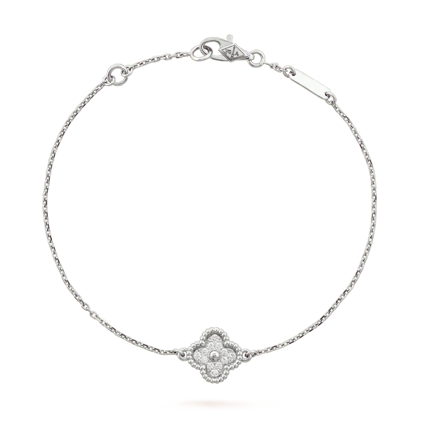 [CiCi]CLOVER  SINGLE FLOWER BRACELET SILVER