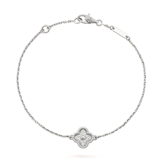 [CiCi]CLOVER  SINGLE FLOWER BRACELET SILVER