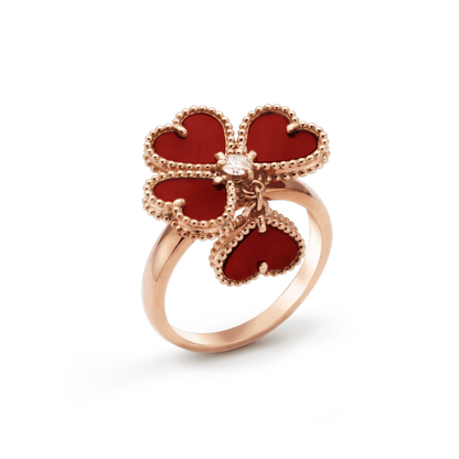 [CiCi]SWEET CLOVER CARNELIAN RING