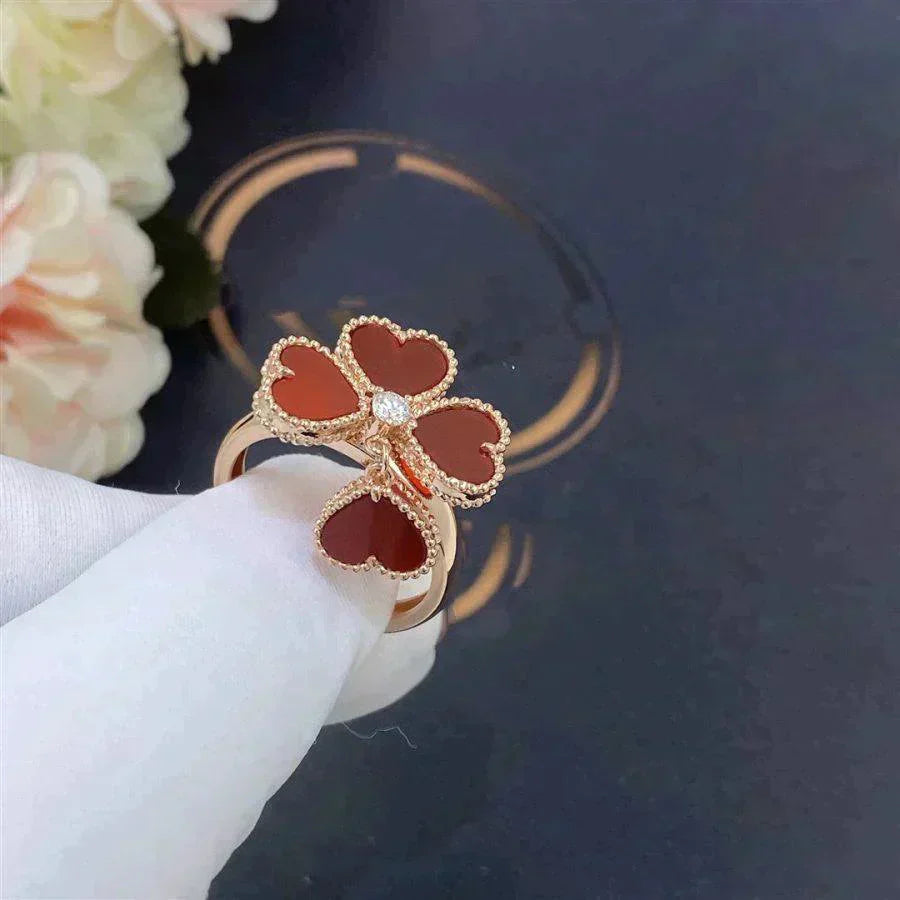 [CiCi]SWEET CLOVER CARNELIAN RING