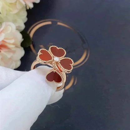 [CiCi]SWEET CLOVER CARNELIAN RING