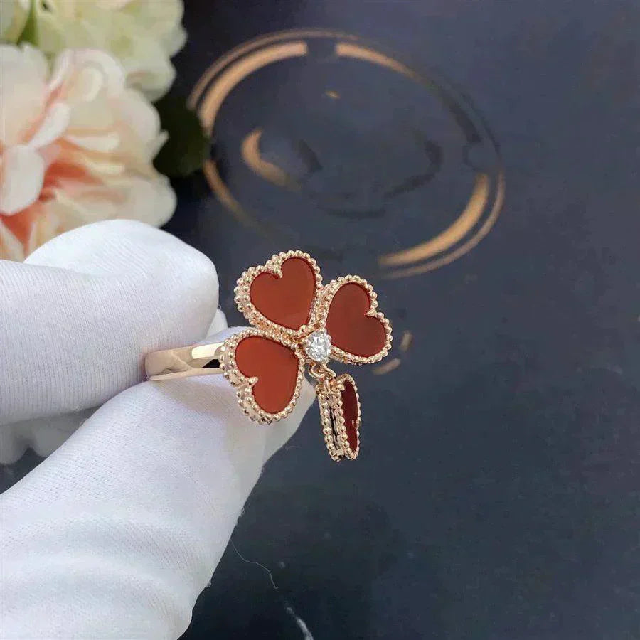 [CiCi]SWEET CLOVER CARNELIAN RING