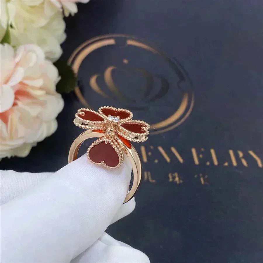 [CiCi]SWEET CLOVER CARNELIAN RING