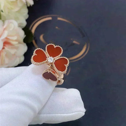 [CiCi]SWEET CLOVER CARNELIAN RING