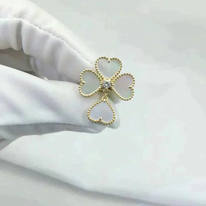 [CiCi]SWEET CLOVER WHITE MOP RING