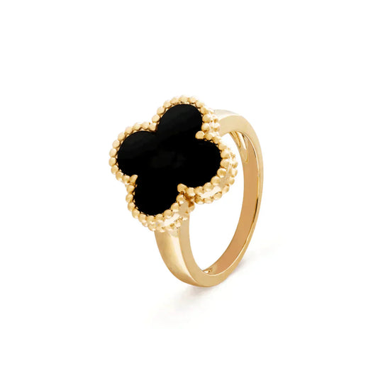 [CiCi]CLOVER ONYX RING