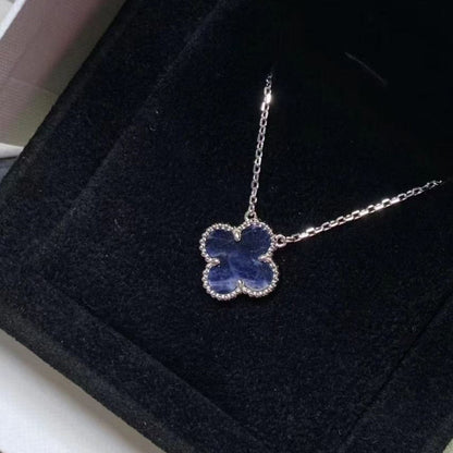 [CiCi]CLOVER 15MM PIETERSITE NECKLACE SILVER