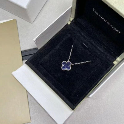 [CiCi]CLOVER 15MM PIETERSITE NECKLACE SILVER