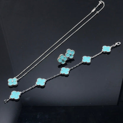 [CiCi]CLOVER 1 DIAMOND BLUE SKY SILVER EARRINGS