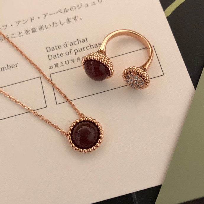 [CiCi]PERLEE COULEURS DIAMOND ROSE GOLD BETWEEN THE FINGER RING