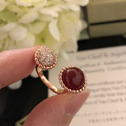 [CiCi]PERLEE COULEURS DIAMOND ROSE GOLD BETWEEN THE FINGER RING