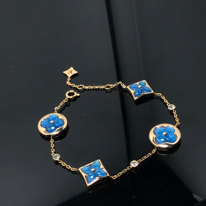 [CiCi]STAR AND SUN 4 MOTIF BLUE BRACELET