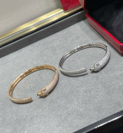 [CiCi]PANTHERE FULL DIAMOND OPEN BRACELET