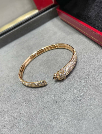 [CiCi]PANTHERE FULL DIAMOND OPEN BRACELET
