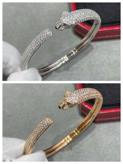 [CiCi]PANTHERE FULL DIAMOND OPEN BRACELET