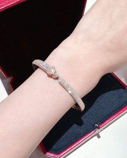 [CiCi]PANTHERE FULL DIAMOND OPEN BRACELET