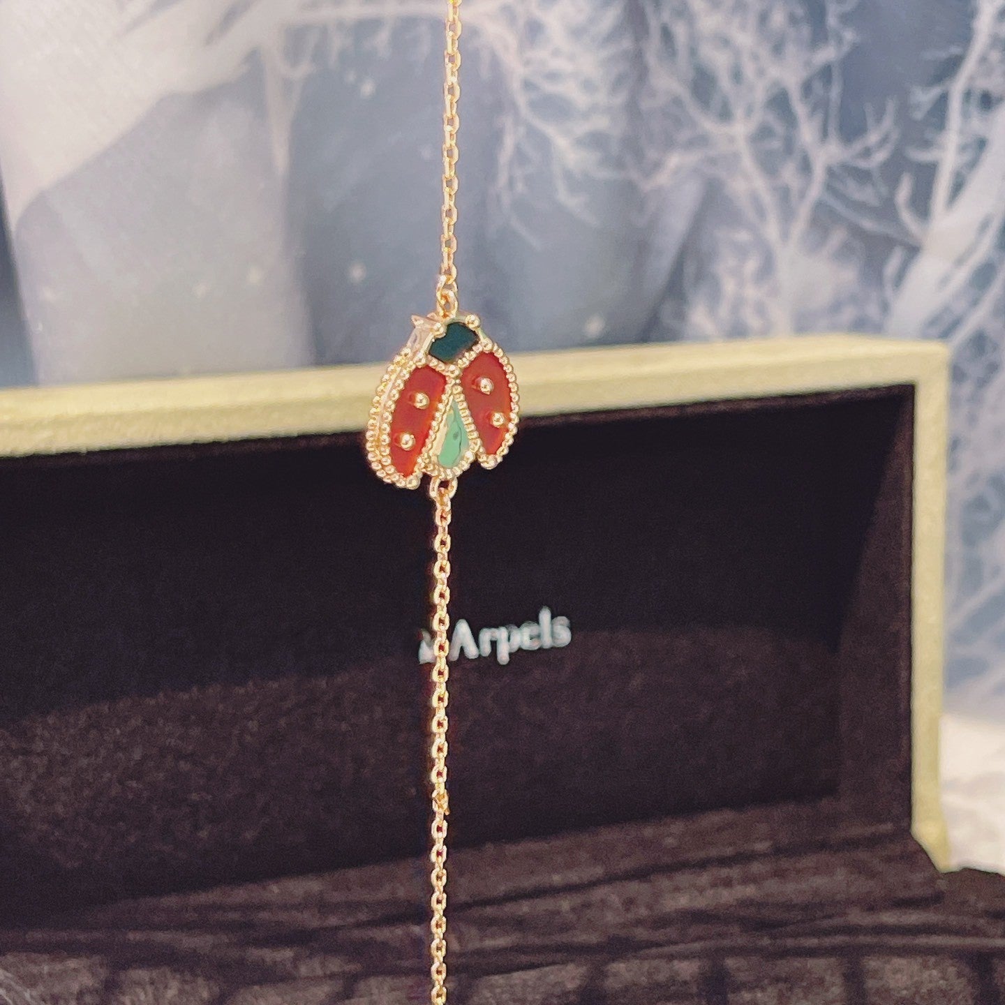 [CiCi]LUCKY SPRING 1 MOTIF PINK GOLD BRACELET