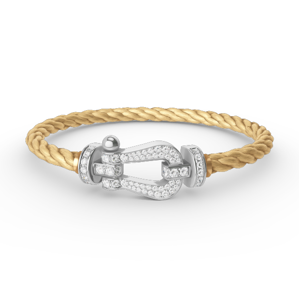 [CiCi]FORCE LARGE HORSESHOE FULL DIAMOND BRACELET SILVER