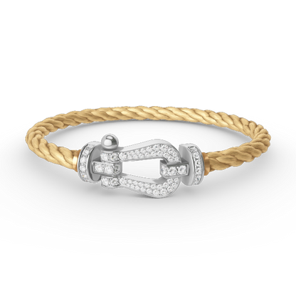 [CiCi]FORCE LARGE HORSESHOE FULL DIAMOND BRACELET SILVER