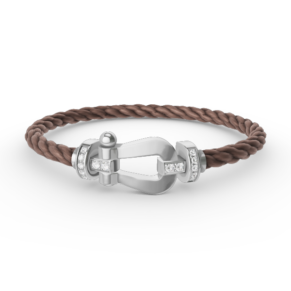 [CiCi]FORCE LARGE HORSESHOE HALF DIAMOND BRACELET SILVER