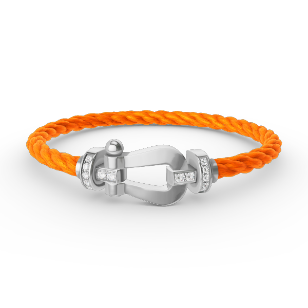[CiCi]FORCE LARGE HORSESHOE HALF DIAMOND BRACELET SILVER