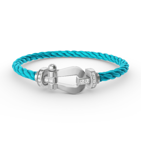 [CiCi]FORCE LARGE HORSESHOE HALF DIAMOND BRACELET SILVER