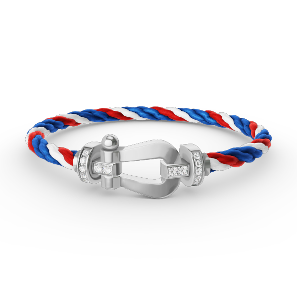 [CiCi]FORCE LARGE HORSESHOE HALF DIAMOND BRACELET SILVER