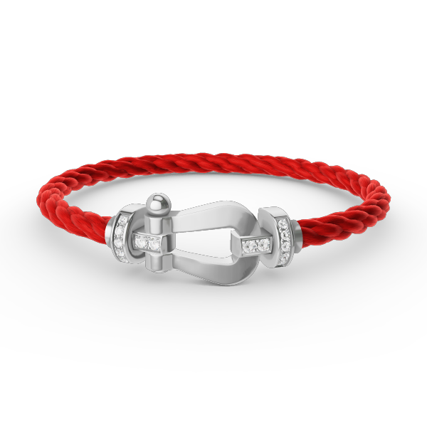 [CiCi]FORCE LARGE HORSESHOE HALF DIAMOND BRACELET SILVER
