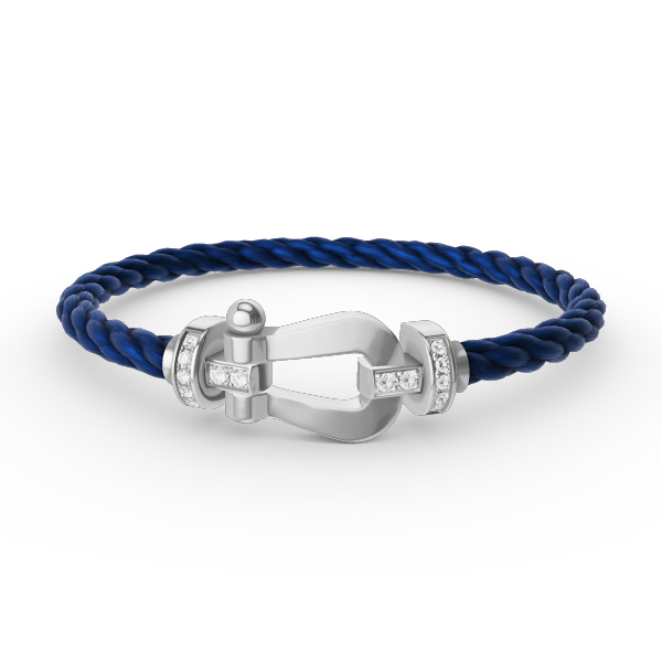[CiCi]FORCE LARGE HORSESHOE HALF DIAMOND BRACELET SILVER