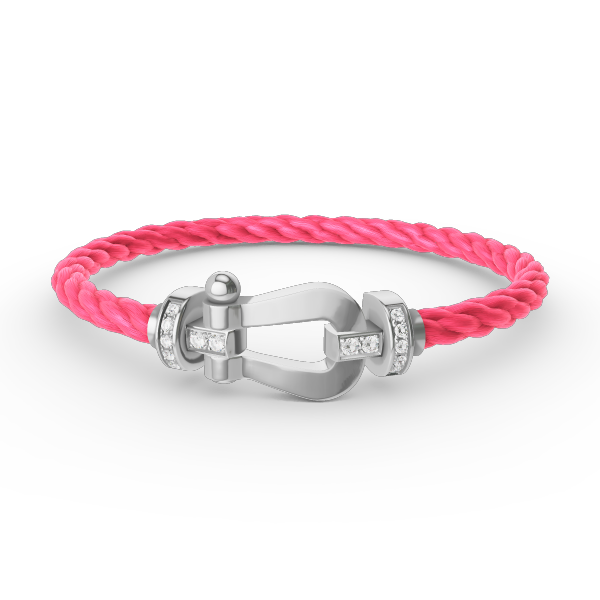 [CiCi]FORCE LARGE HORSESHOE HALF DIAMOND BRACELET SILVER