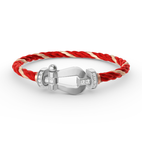 [CiCi]FORCE LARGE HORSESHOE HALF DIAMOND BRACELET SILVER