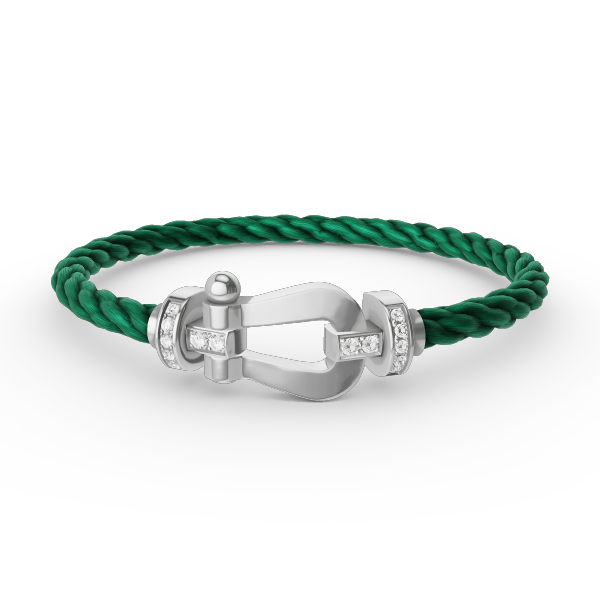 [CiCi]FORCE LARGE HORSESHOE HALF DIAMOND BRACELET SILVER