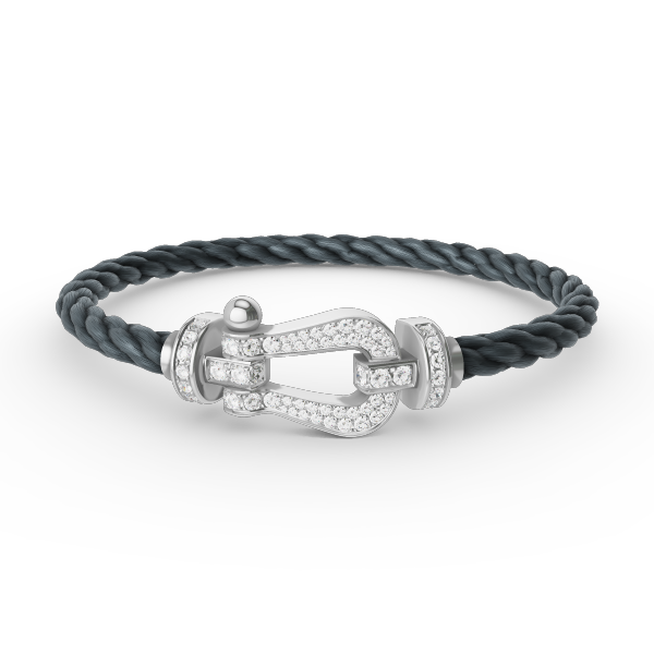 [CiCi]FORCE LARGE HORSESHOE FULL DIAMOND BRACELET SILVER