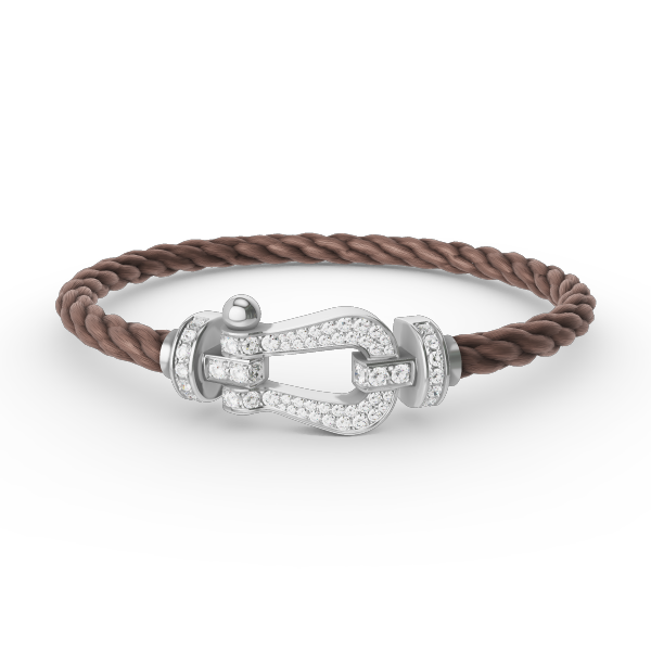 [CiCi]FORCE LARGE HORSESHOE FULL DIAMOND BRACELET SILVER