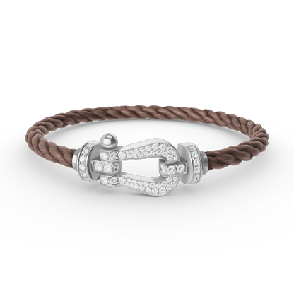 [CiCi]FORCE LARGE HORSESHOE FULL DIAMOND BRACELET SILVER