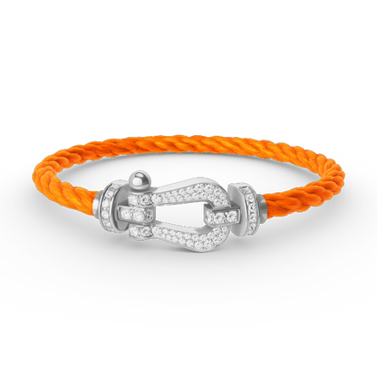 [CiCi]FORCE LARGE HORSESHOE FULL DIAMOND BRACELET SILVER