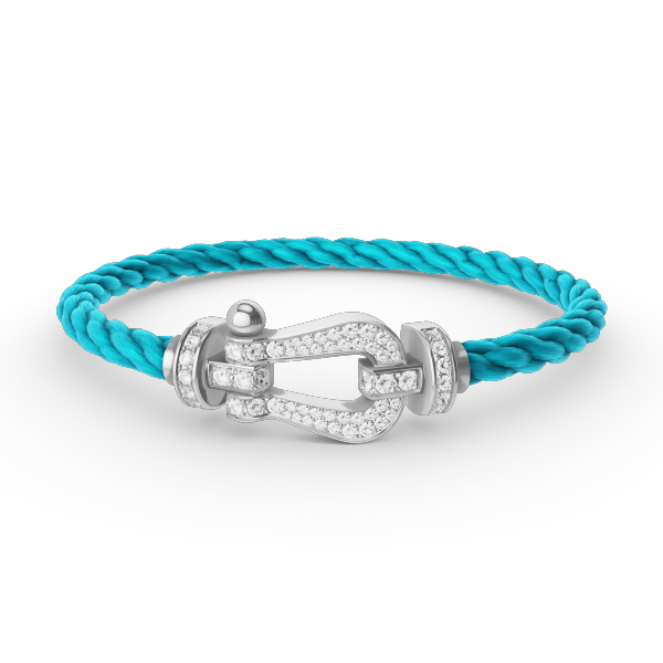 [CiCi]FORCE LARGE HORSESHOE FULL DIAMOND BRACELET SILVER