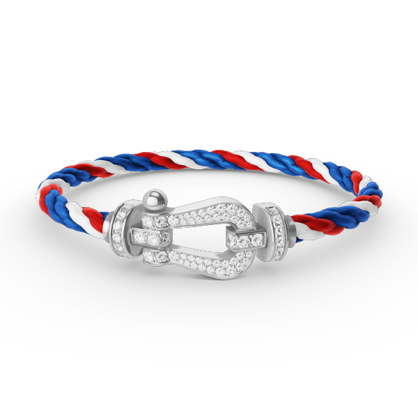 [CiCi]FORCE LARGE HORSESHOE FULL DIAMOND BRACELET SILVER