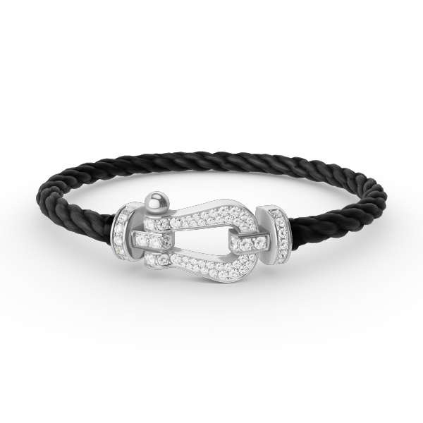[CiCi]FORCE LARGE HORSESHOE FULL DIAMOND BRACELET SILVER
