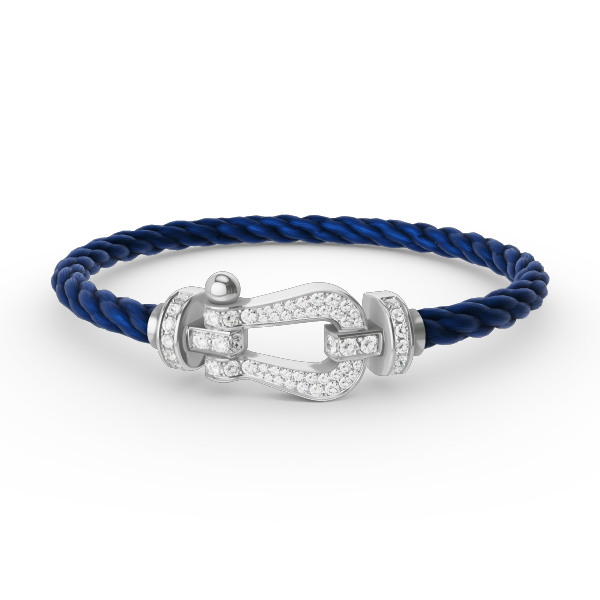 [CiCi]FORCE LARGE HORSESHOE FULL DIAMOND BRACELET SILVER