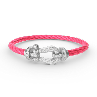 [CiCi]FORCE LARGE HORSESHOE FULL DIAMOND BRACELET SILVER