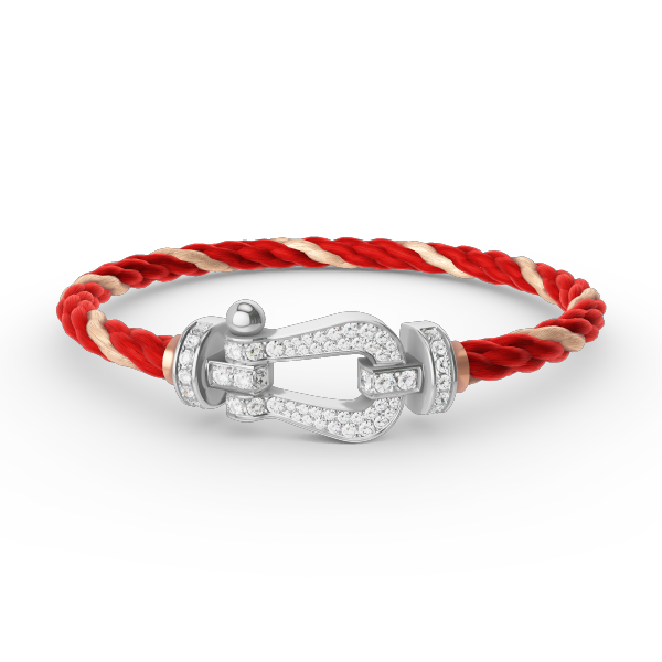 [CiCi]FORCE LARGE HORSESHOE FULL DIAMOND BRACELET SILVER