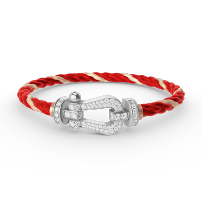 [CiCi]FORCE LARGE HORSESHOE FULL DIAMOND BRACELET SILVER
