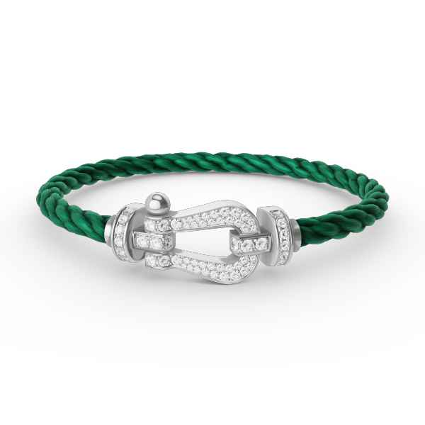 [CiCi]FORCE LARGE HORSESHOE FULL DIAMOND BRACELET SILVER