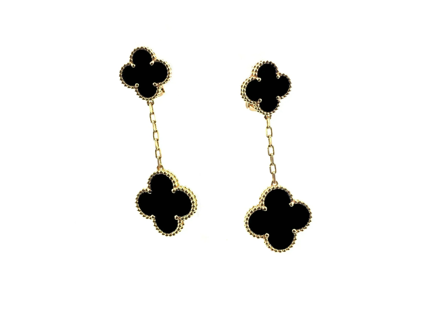 [CiCi]CLOVER 2 MOTIFS  EARRINGS (MULTIPLE CHOICESC