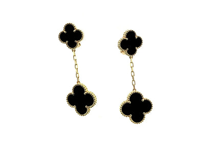 [CiCi]CLOVER 2 MOTIFS  EARRINGS (MULTIPLE CHOICESC